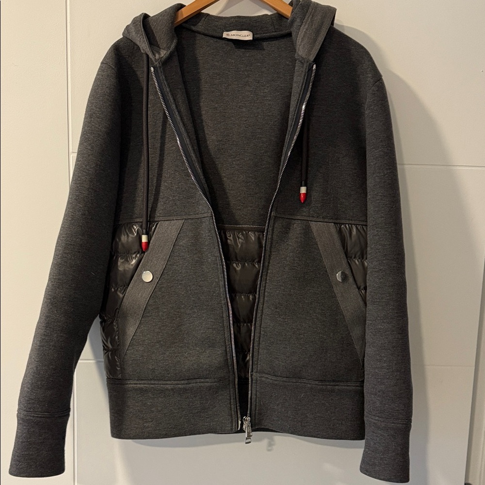 Moncler Gray Hooded Jacket